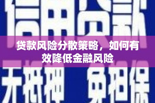 谢岗贷款风险分散策略，如何有效降低金融风险