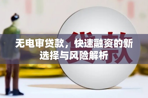 谢岗无电审贷款，快速融资的新选择与风险解析