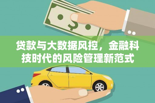 谢岗贷款与大数据风控，金融科技时代的风险管理新范式