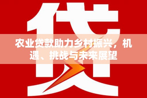 谢岗农业贷款助力乡村振兴，机遇、挑战与未来展望