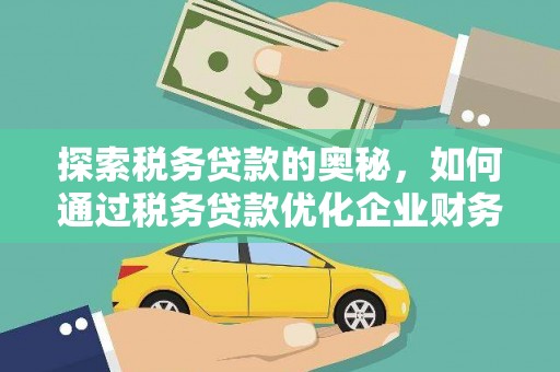 谢岗探索税务贷款的奥秘，如何通过税务贷款优化企业财务