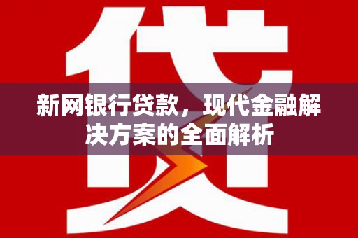 谢岗新网银行贷款，现代金融解决方案的全面解析
