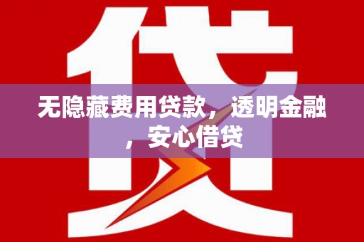 谢岗无隐藏费用贷款，透明金融，安心借贷
