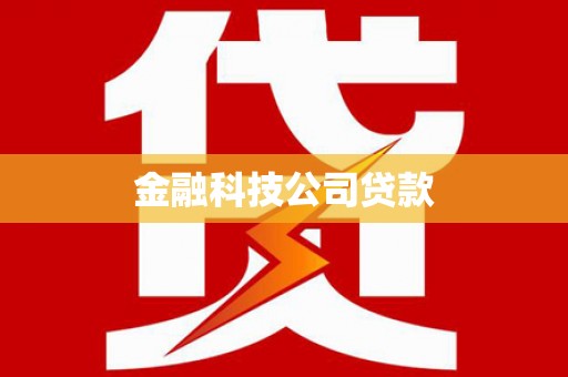 谢岗金融科技公司贷款