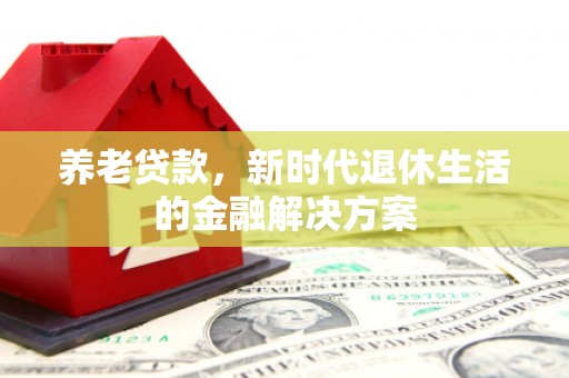 谢岗养老贷款，新时代退休生活的金融解决方案